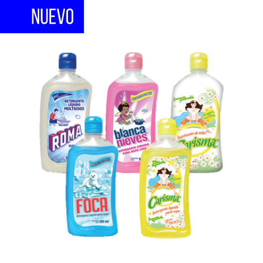JABON LIQ/SUAVIZANTE ROMA,BNIEVES,FOCA Y CARISMA 12B .500ML